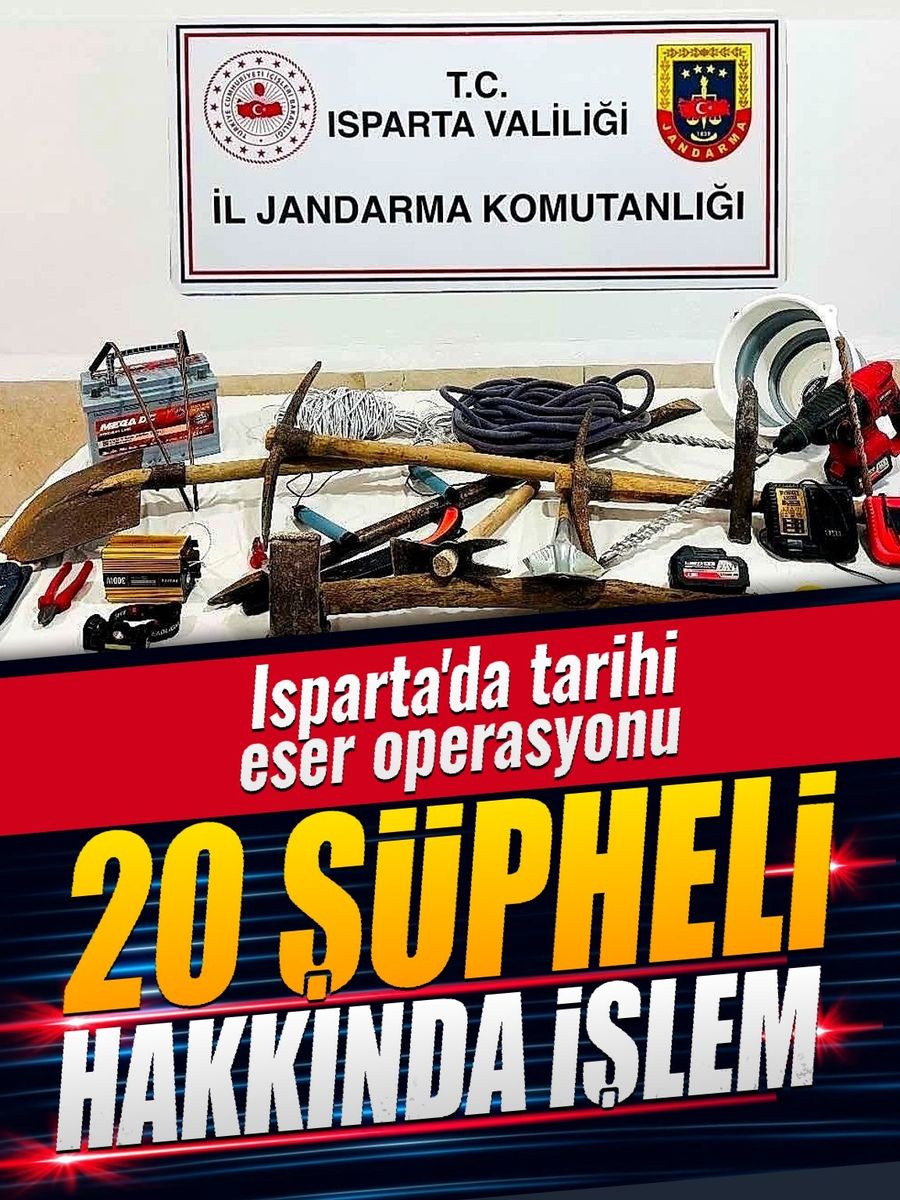 Isparta’da tarihi eser operasyonları: 20 şüpheli hakkında adli işlem