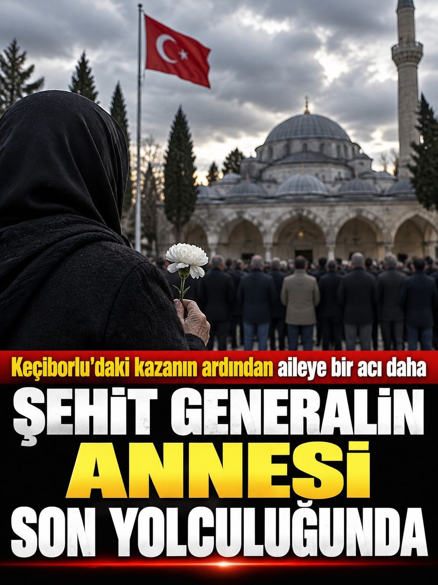 Keçiborlu'daki helikopter şehidinin ailesinde ikinci acı: Anne Duriye Baydilli için Kayseri'de tören